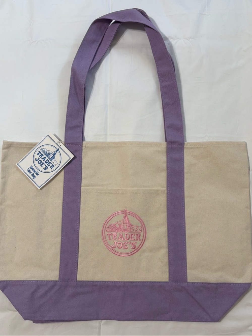 Trader Joe's Large Lavender Tote